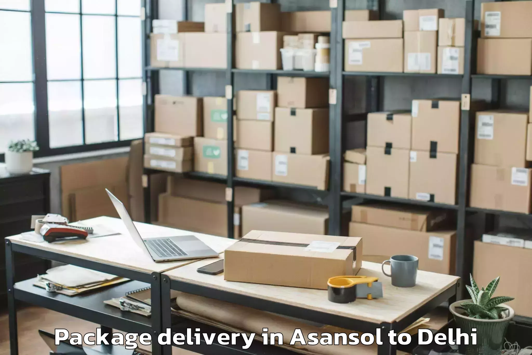 Professional Asansol to Indira Gandhi International Ai Package Delivery